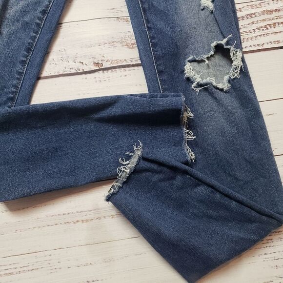 Abercrombie  & Fitch Simone high rise super skinny size 26 distressed raw hem - Picture 3 of 11